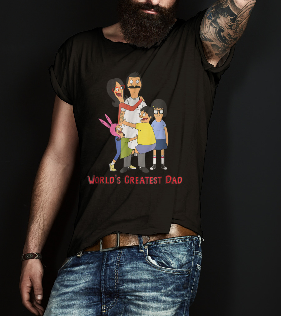 Bob's Burgers World's Greatest Dad Family Hug T-Shirt