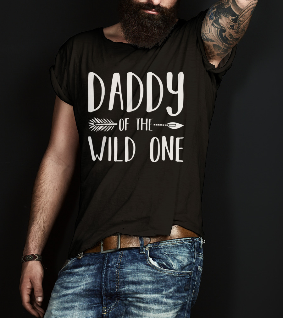 Daddy Of The Wild One Arrow Birthday Party T-Shirt