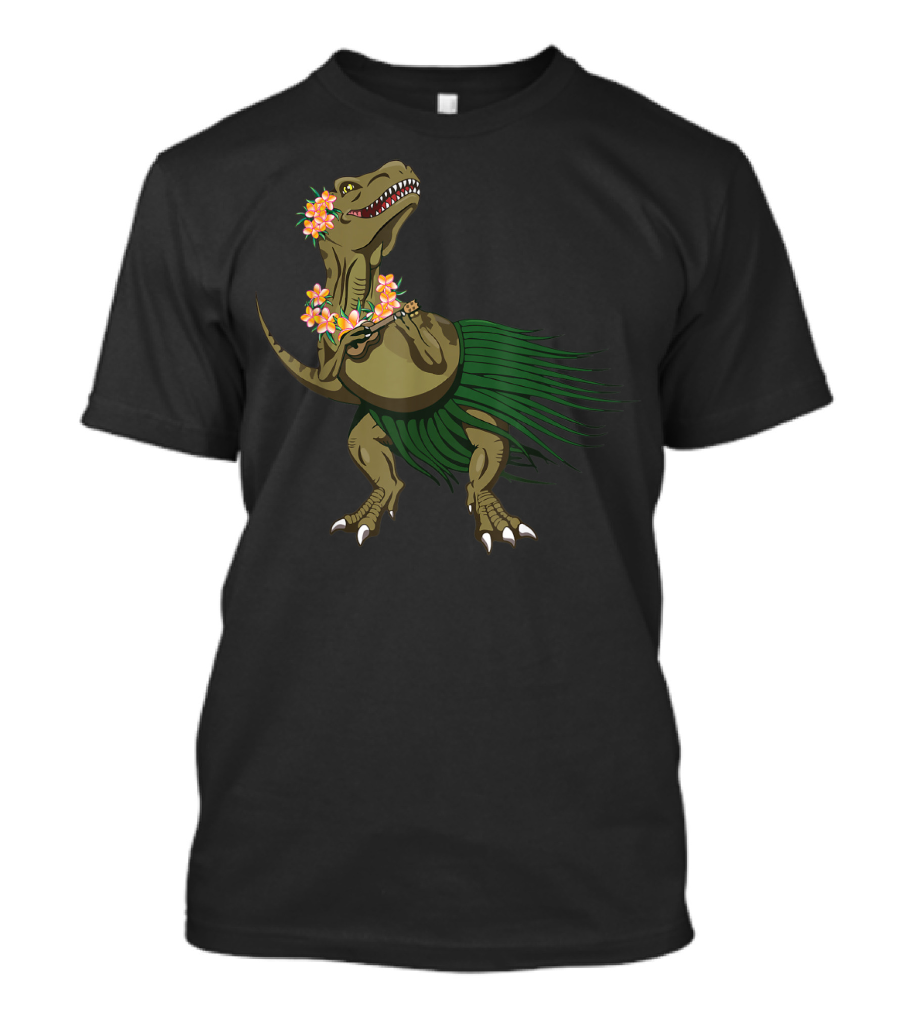 Dinosaur Ukulele Aloha Hawaiian Holiday Hula Dinosaur T-Shirt