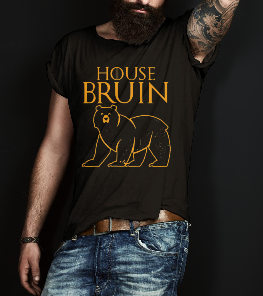 House Bruin Bear With Game Of Thrones Style Letters T-Shirt