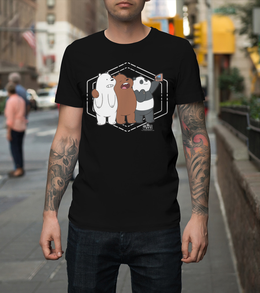 We Bare Bears Cartoon Network Bears Taking Selfie T-Shirt