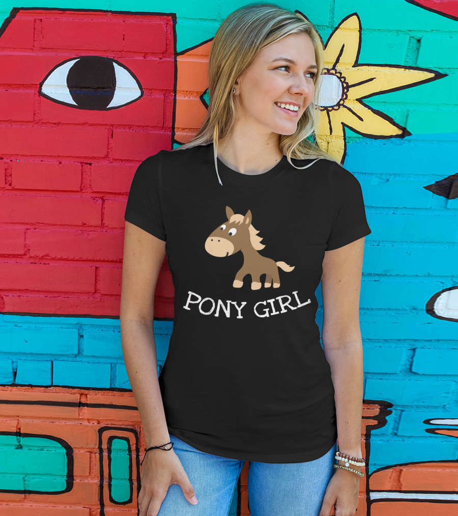 Pony Girl Cute Little Cartoon Horse T-Shirt