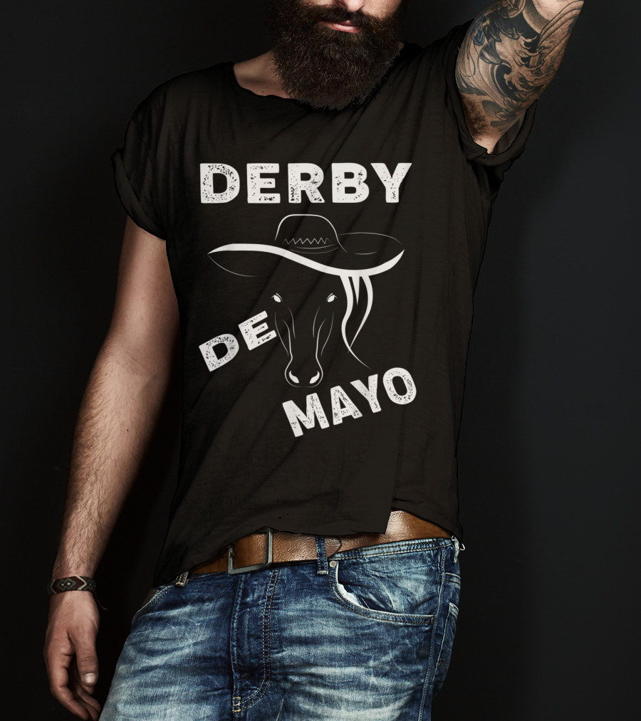 Derby De Mayo Sombrero Horse Race Mexican T-Shirt