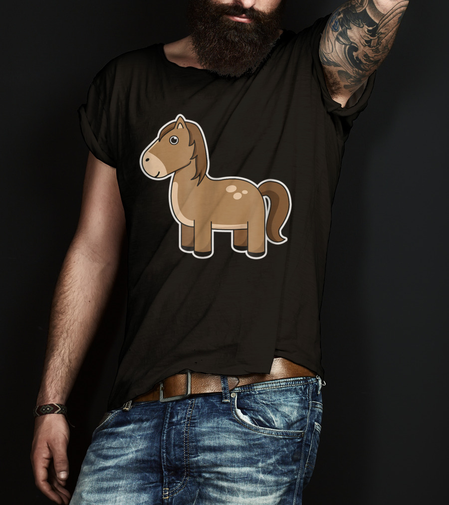 Cute Cartoon Horse Lover T-Shirt
