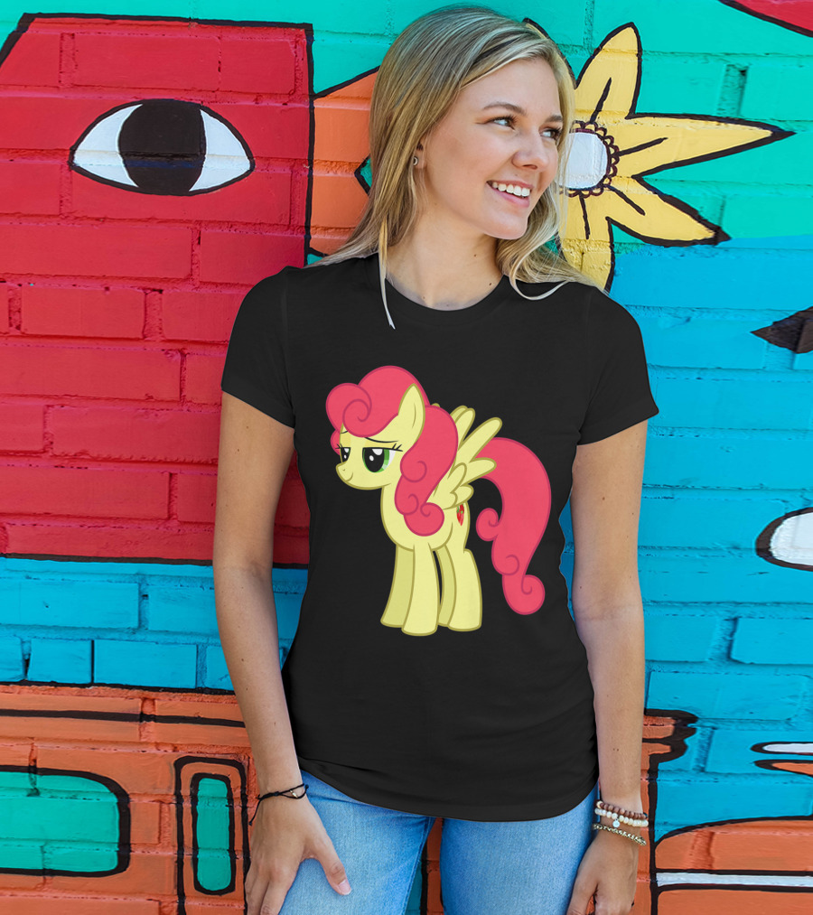 Daisy The Cut Horse Cartoon Style Character With Pink Mane And Wings T-Shirt
