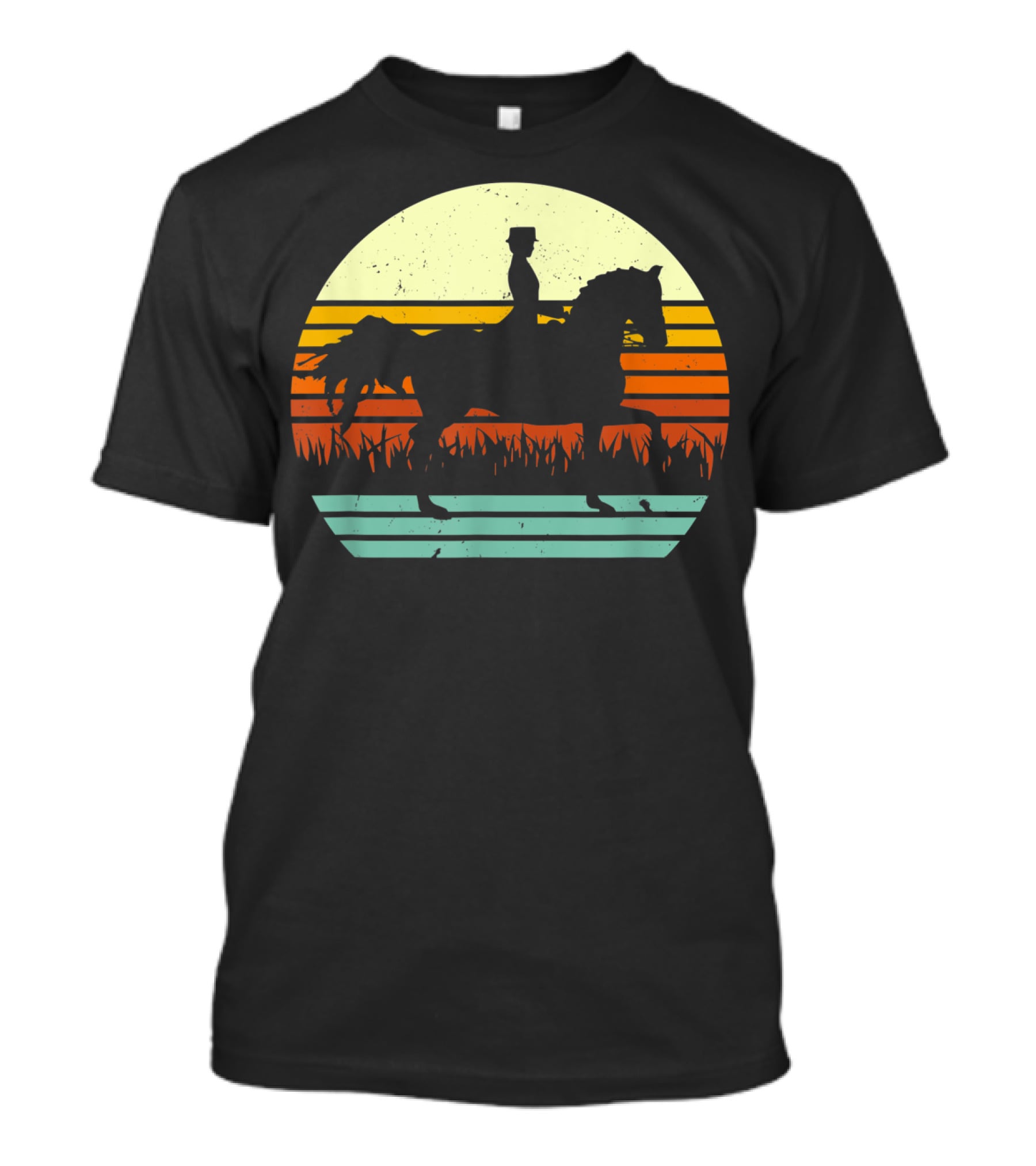 Dressage Rider Style Horse Sunset T-Shirt
