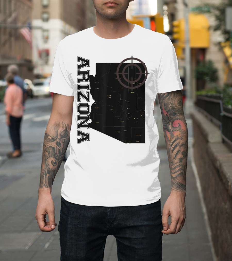 Arizona Map Classic Fun with Target T-Shirt