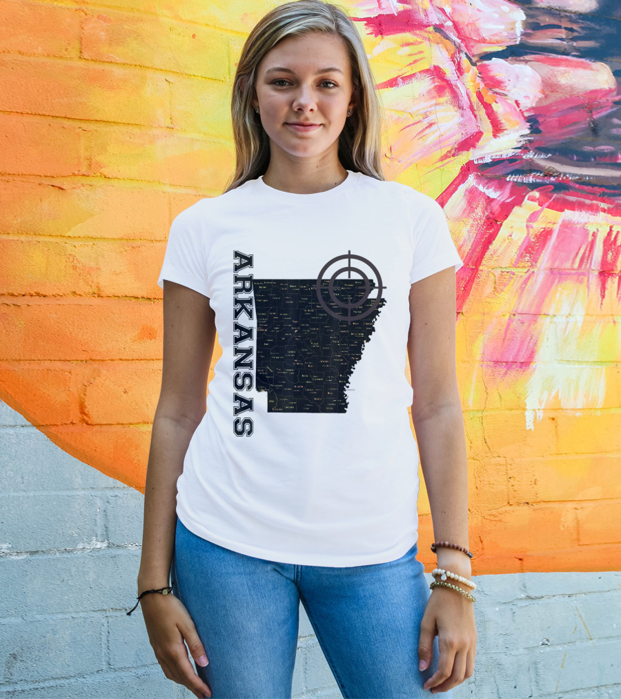 Arkansas Maps Classic Fun Targeted Exploration T-Shirt
