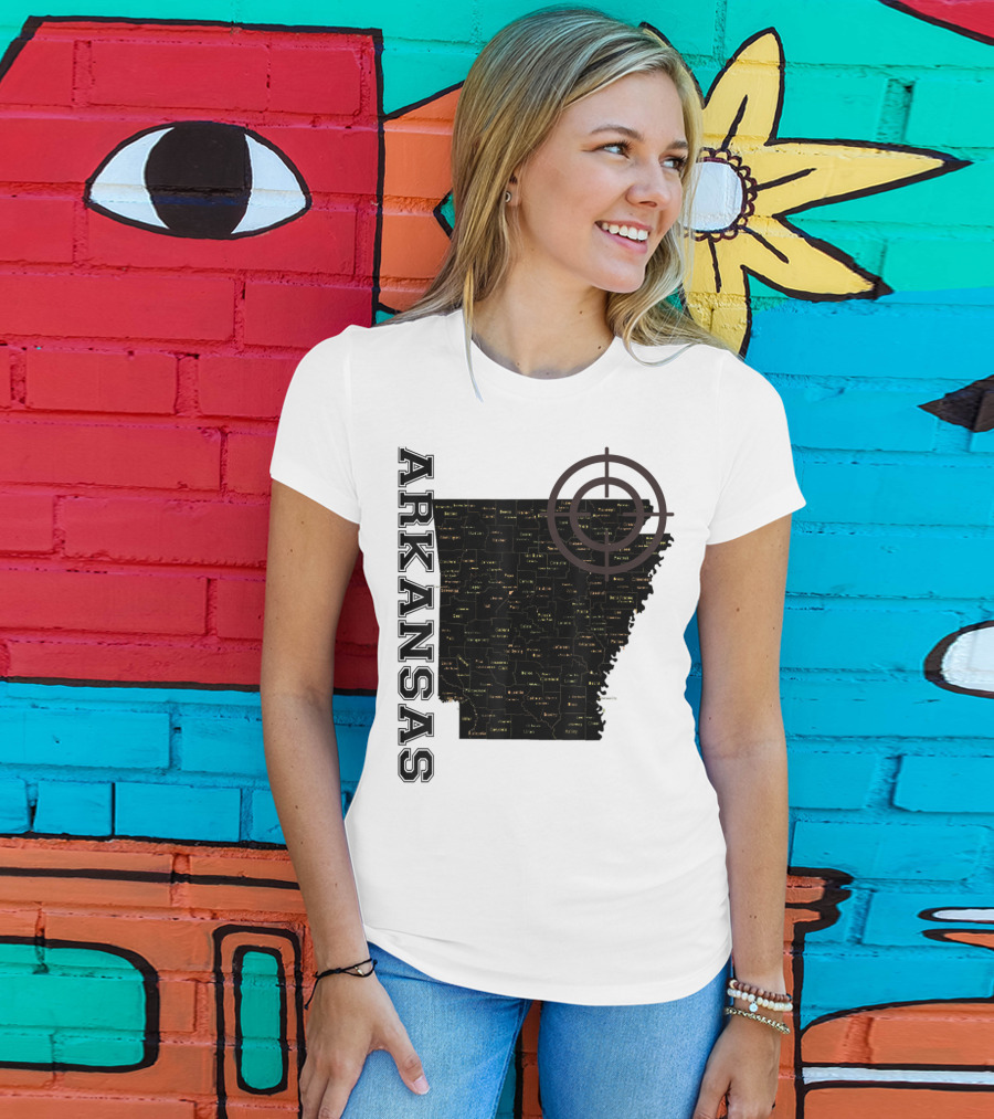 Arkansas Maps Classic Fun Targeted Exploration T-Shirt