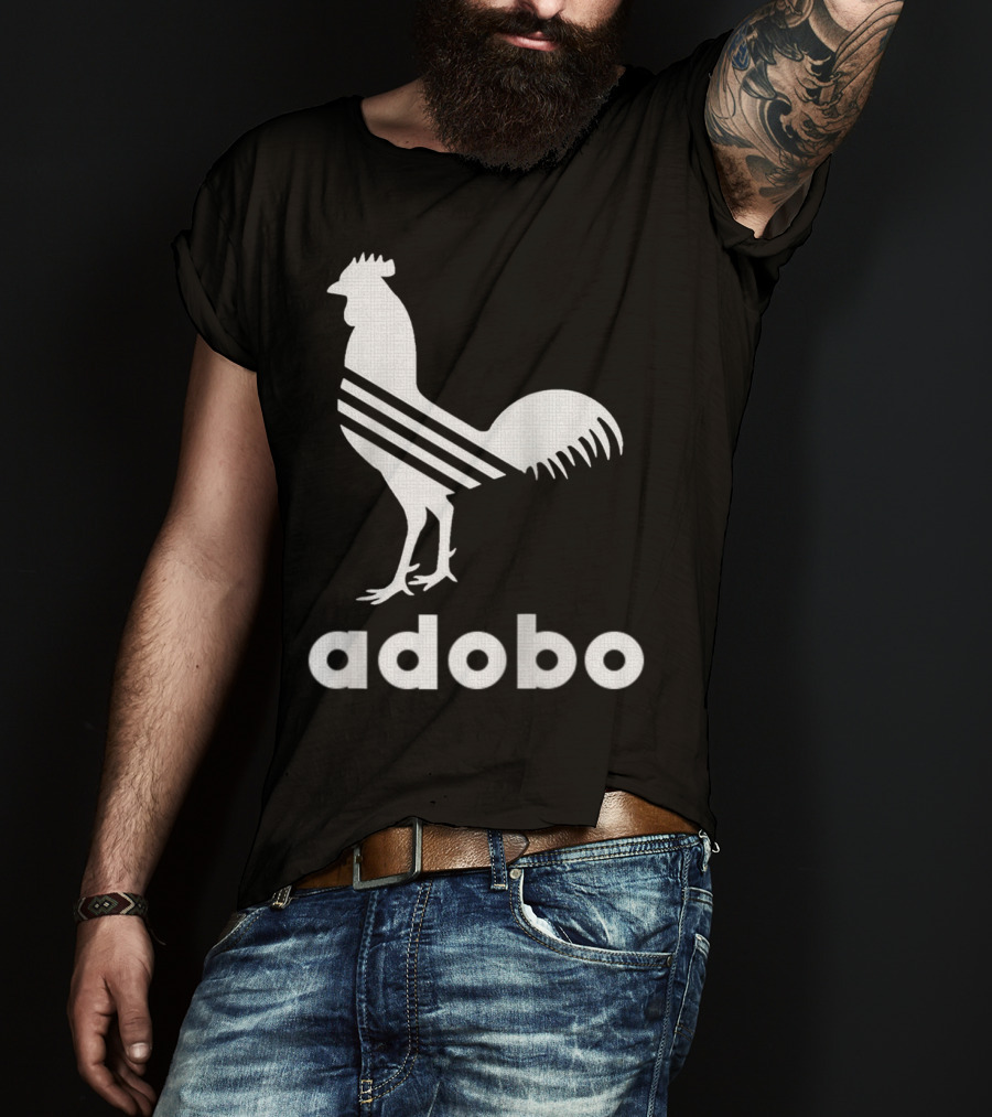Adobo Rooster Logo With Classic And Funny Filipino T-Shirt