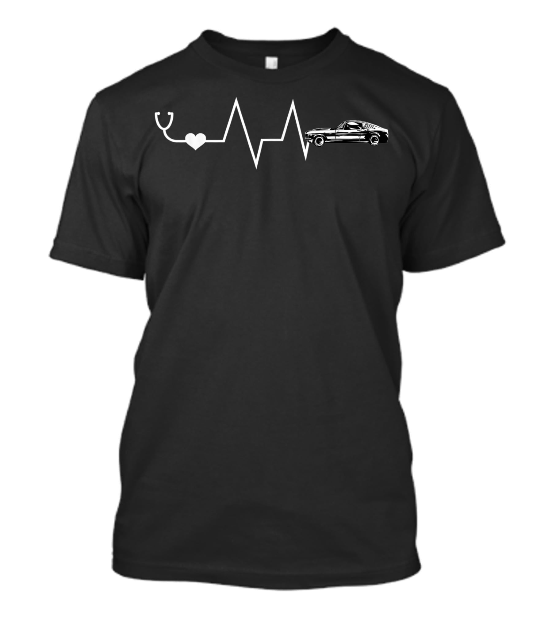 Classic Car Heartbeat Stethoscope Love For Old Car Enthusiasts T-Shirt