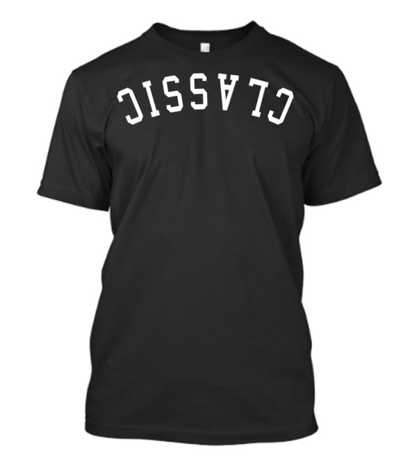 Classic Curved Upside Down Word Only T-Shirt