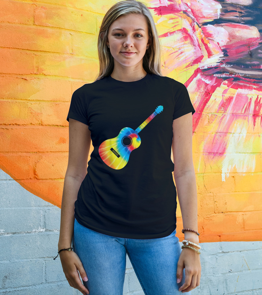 Classic Vintage Guitar Tie-Dye T-Shirt