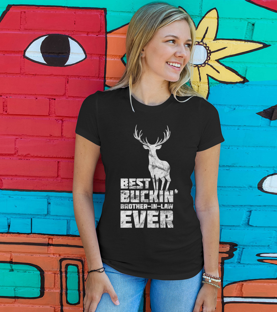 Best Buckin' Brother-in-Law Ever Mens Awesome Buck Deer T-Shirt