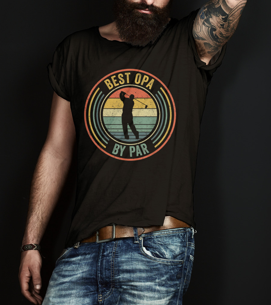 Best Opa By Par Retro Golf Lover Mens Sports T-Shirt