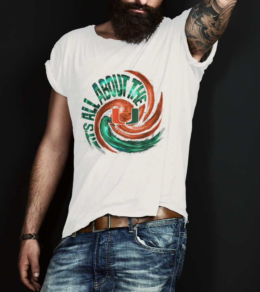 It's All About The U Miami Hurricanes Hurricane Wave T-Shirt