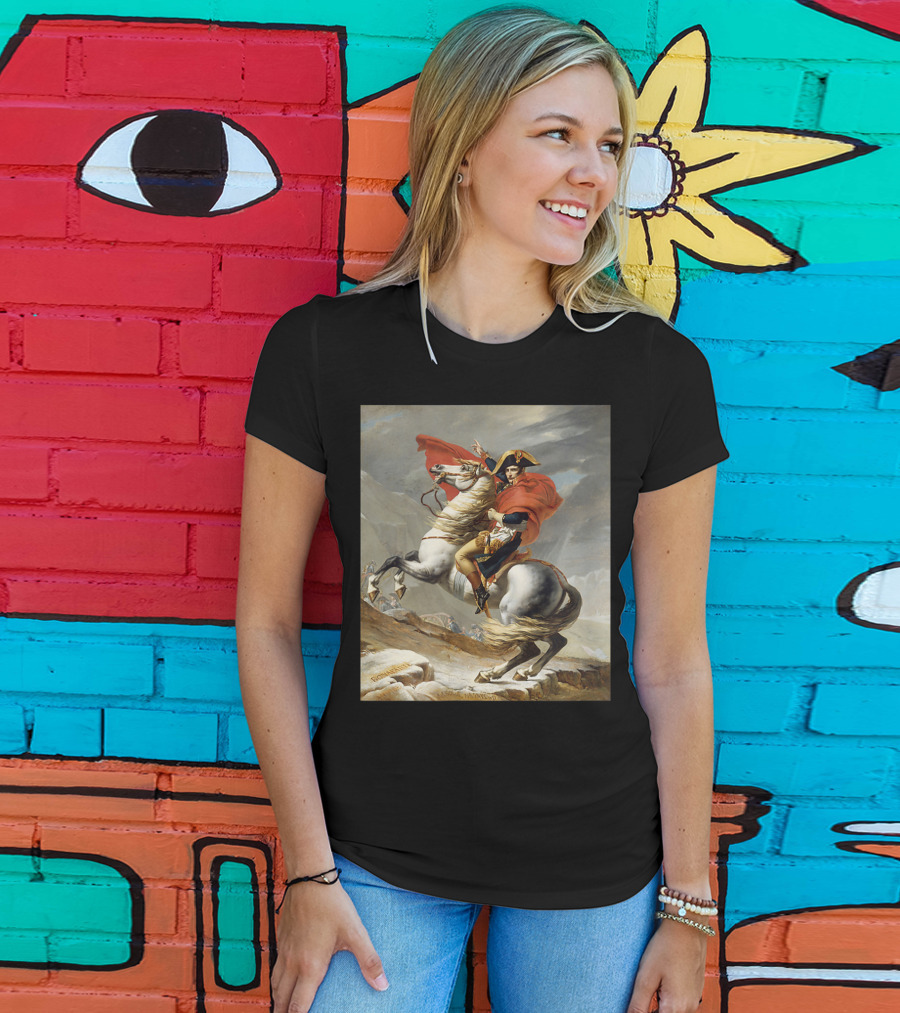 Napoleon Bonaparte Crossing The Alps Iconic Equestrian T-Shirt
