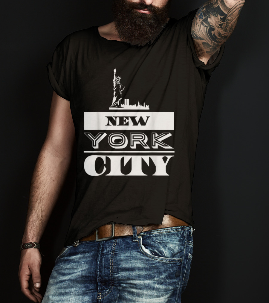 New York City NYC Statue Of Liberty Skyline T-Shirt