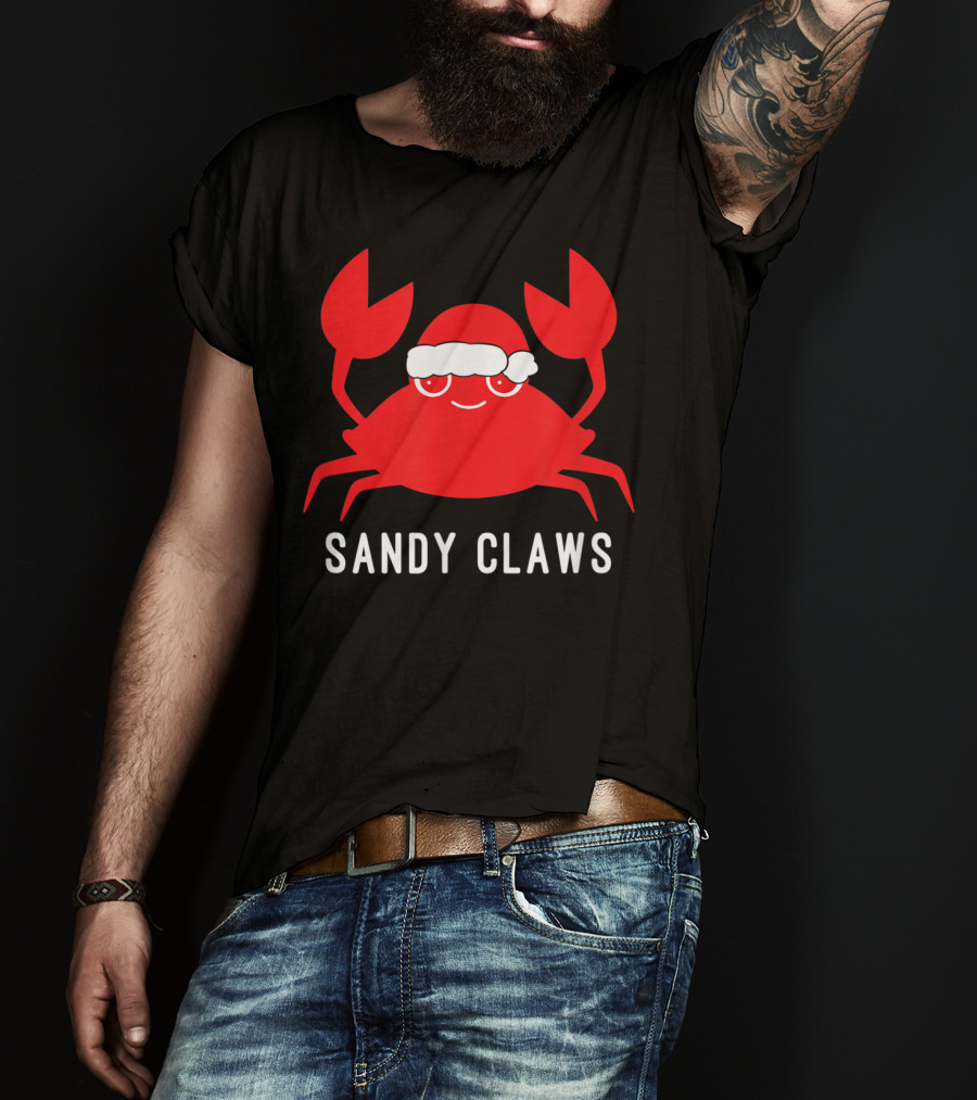 Sandy Claws Santa Crab T-Shirt
