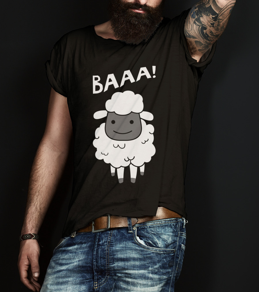 Baaa Sheep Sheep Lovers Animal Print Farm T-Shirt