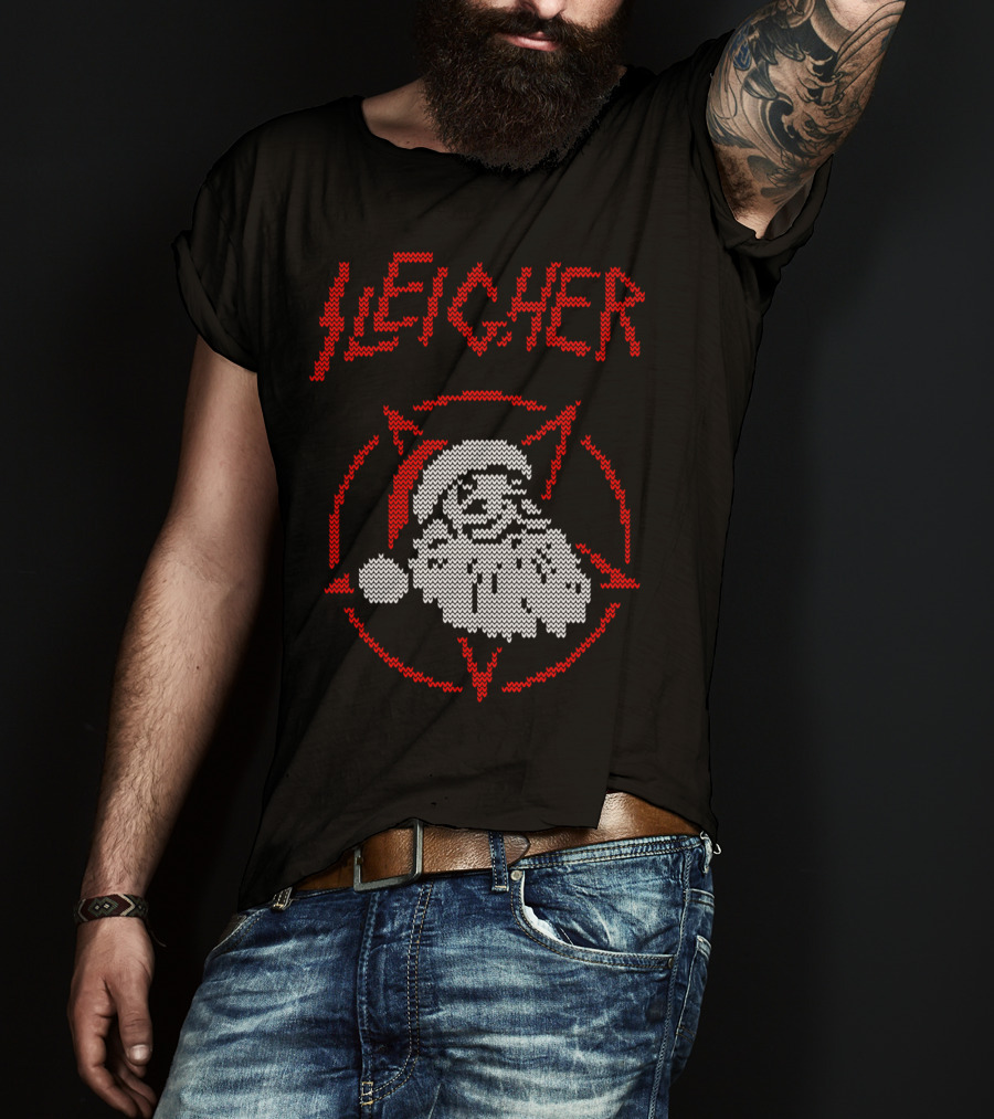 Sleigher Santa Pentagram Knit T-Shirt