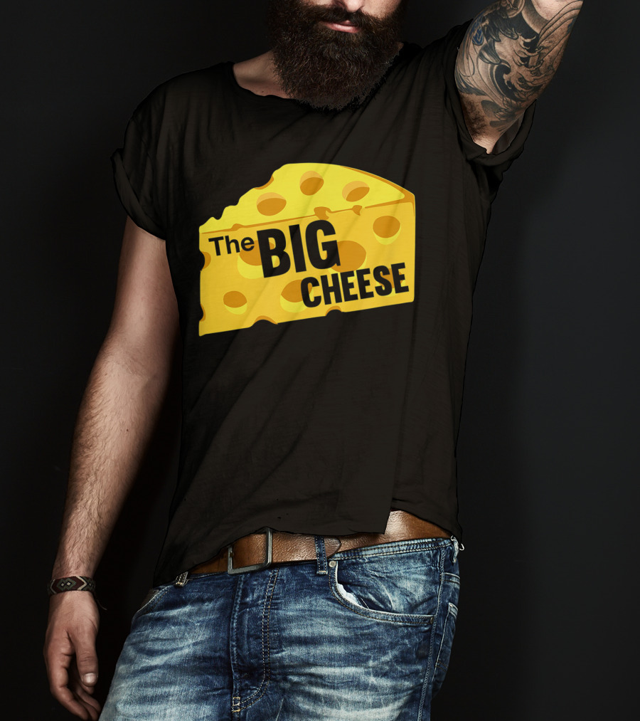 The Big Cheese Emphasizing A Large Yellow Wedge T-Shirt