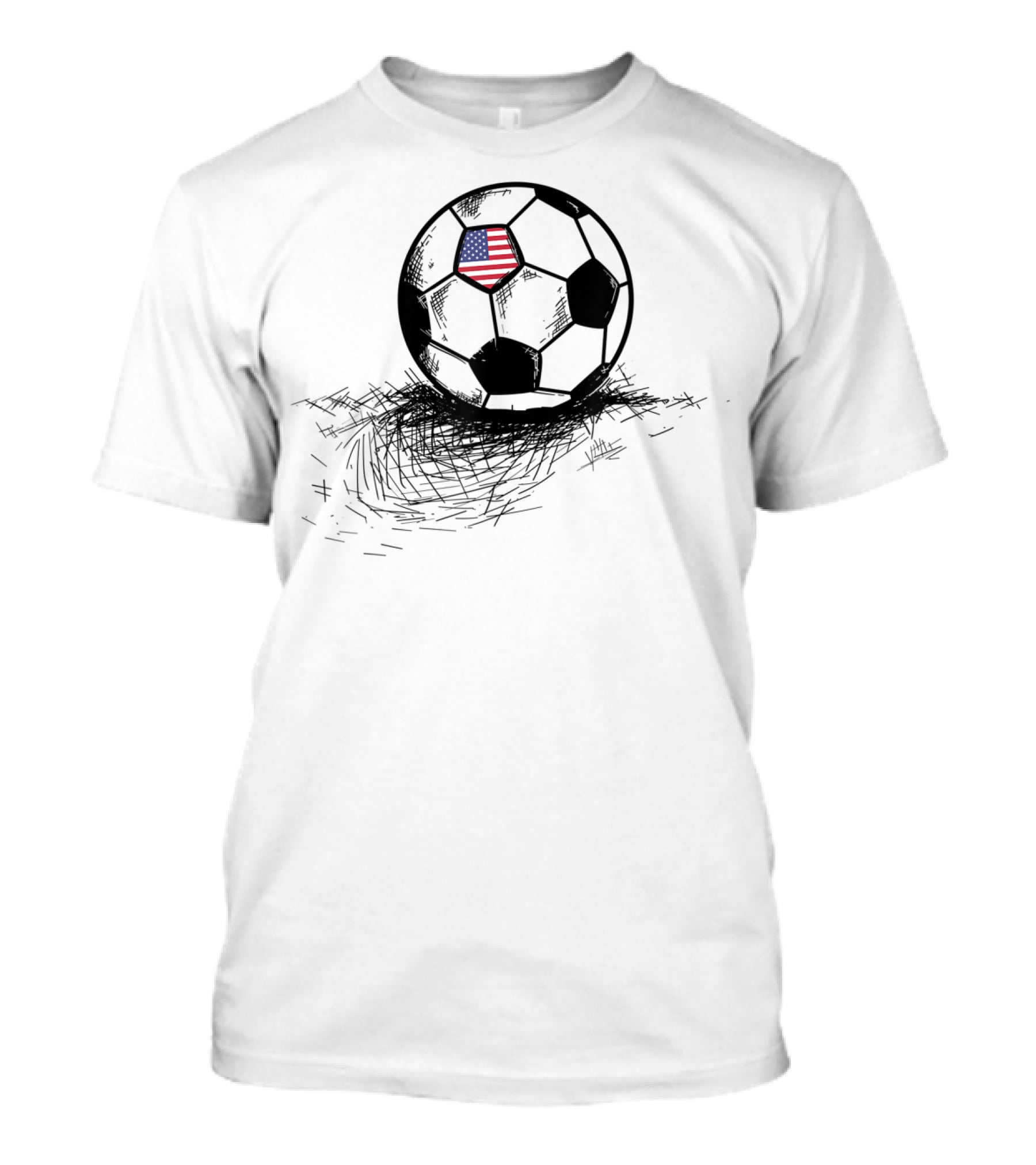 United States Flag Soccer Ball Jersey Usa T-Shirt