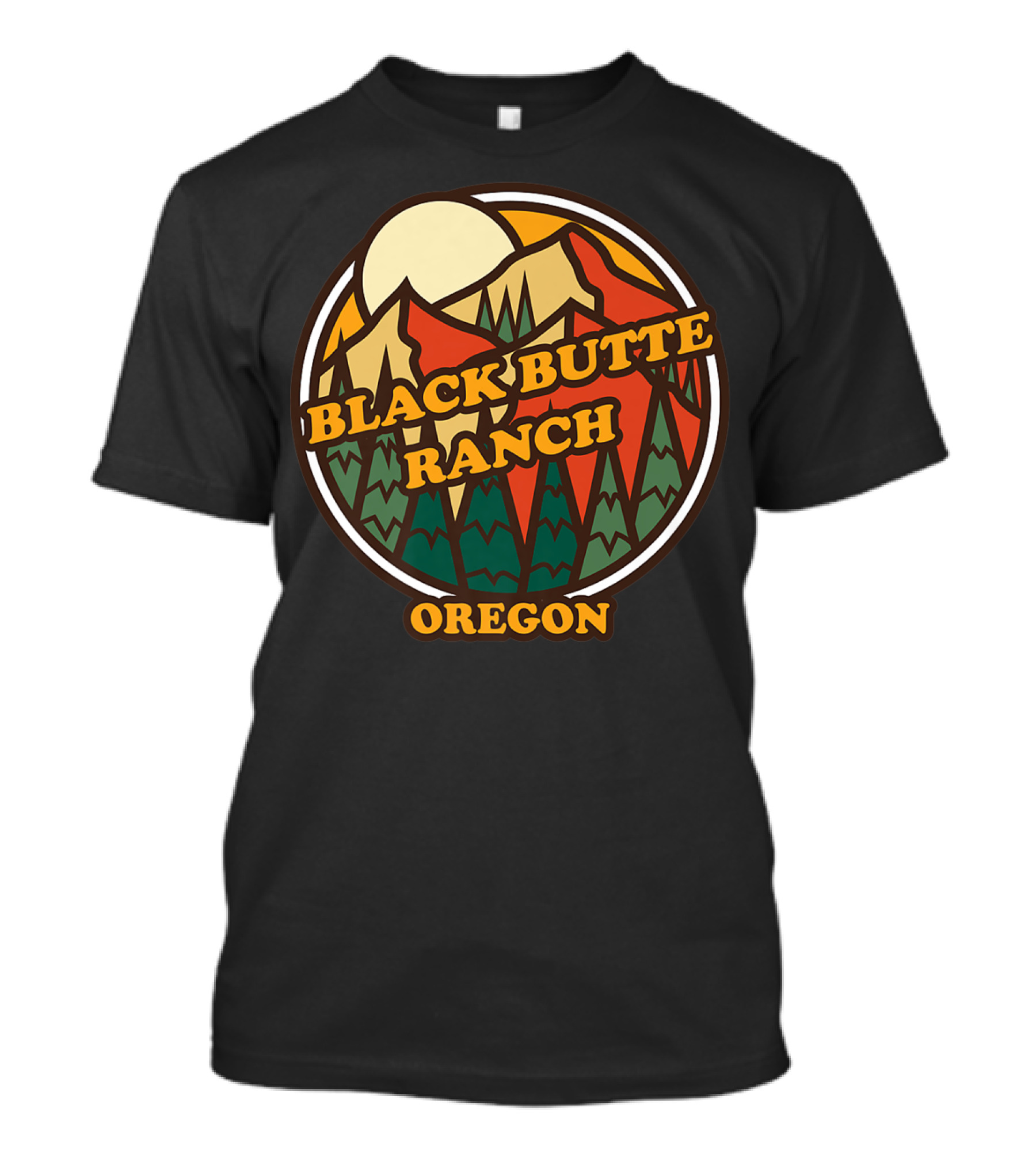 Black Butte Ranch Oregon Vintage Mountain Sun T-Shirt