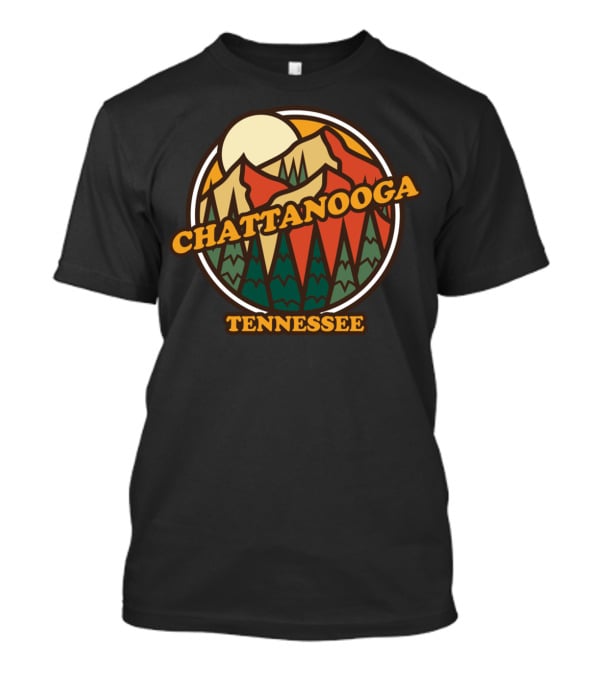 Chattanooga Tennessee Vintage Mountain Hiking Sun And Pine Forest T-Shirt