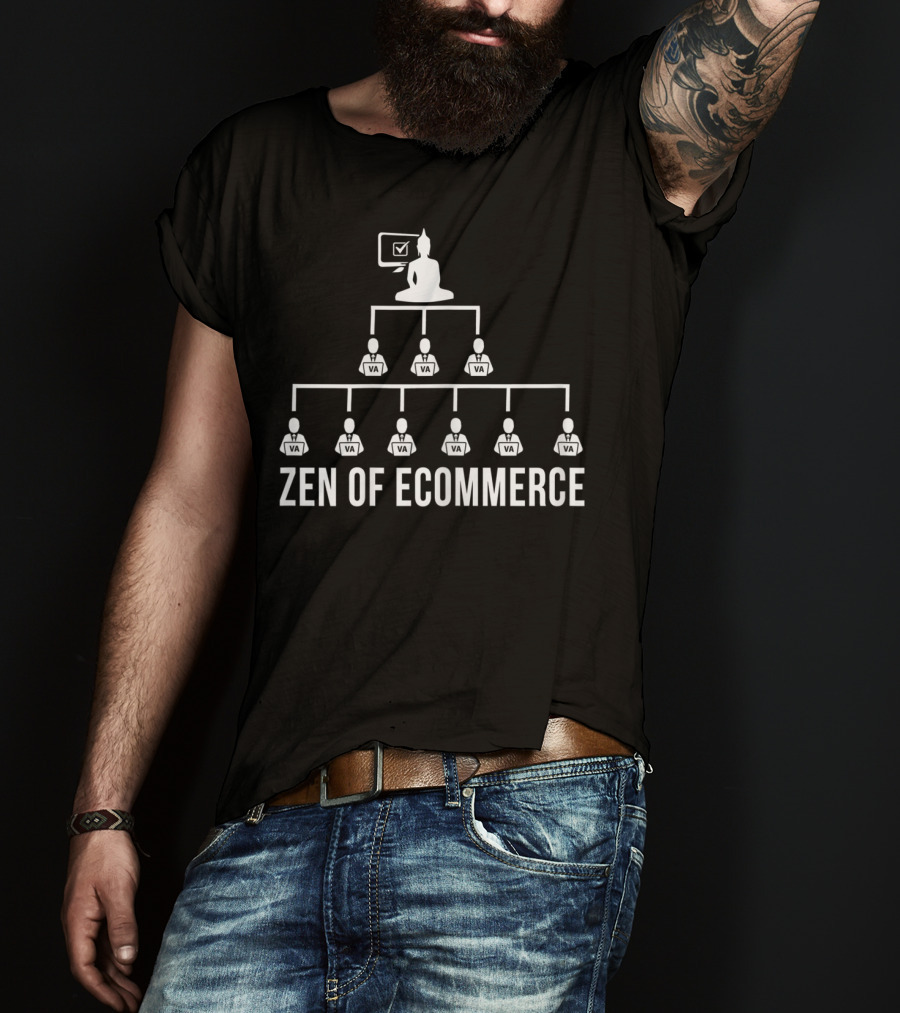 Zen Of Ecommerce VA Hierarchy Buddha Icon Checkmark T-Shirt