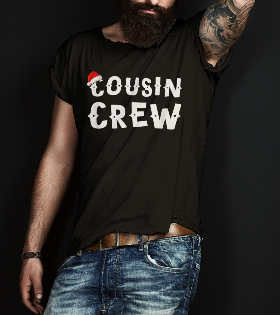 Cousin Crew Christmas Santa Hat Party T-Shirt