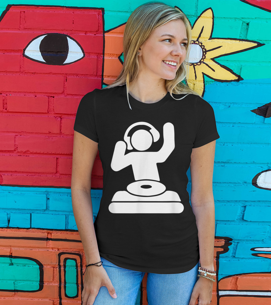 Dj Vinyl Turntable Music Mixer Headphones T-Shirt