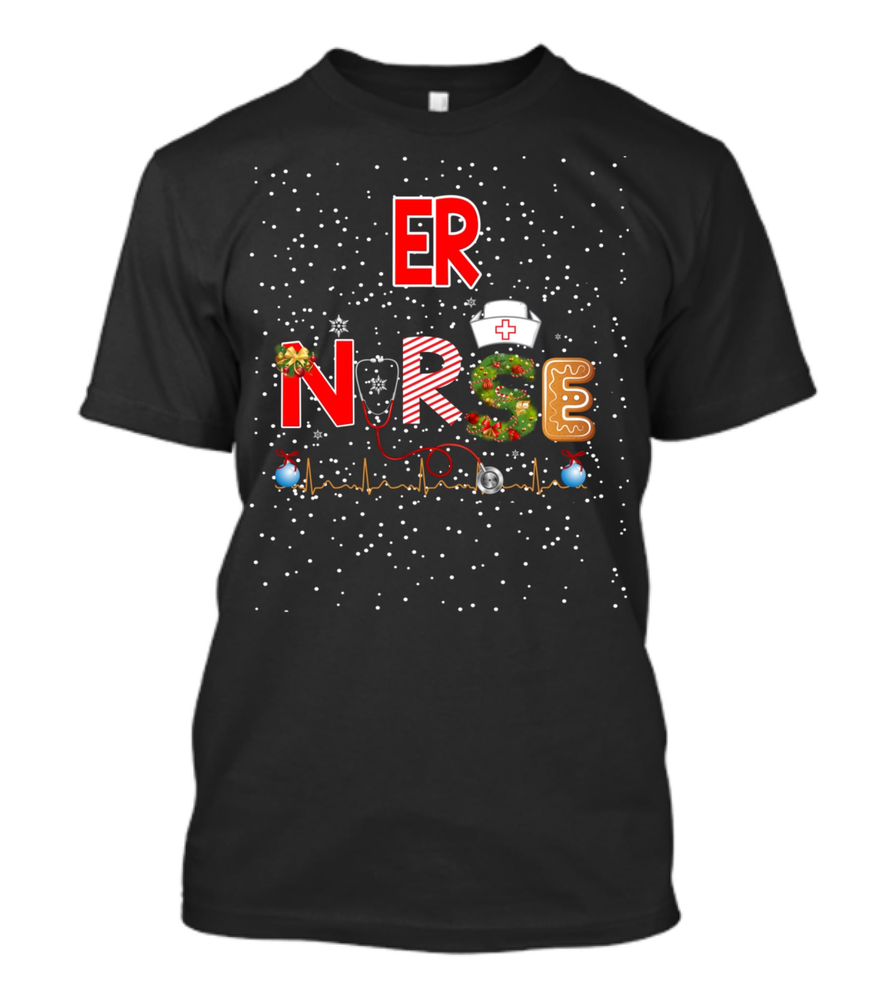 ER Nurse Christmas Festive T-Shirt