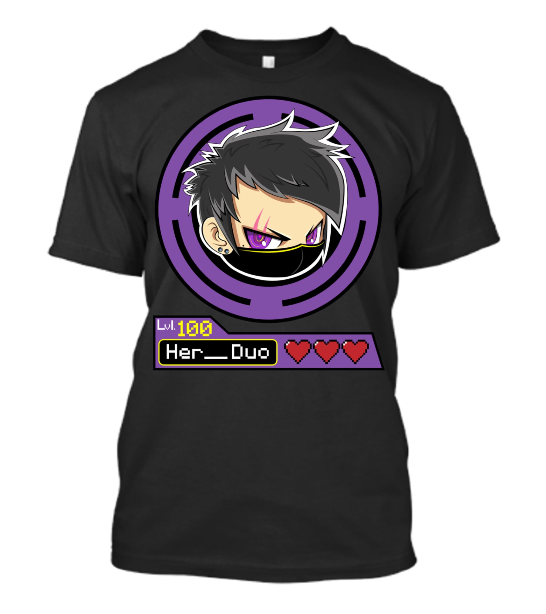 Lvl 100 Her Duo Gamer Couple T-Shirt