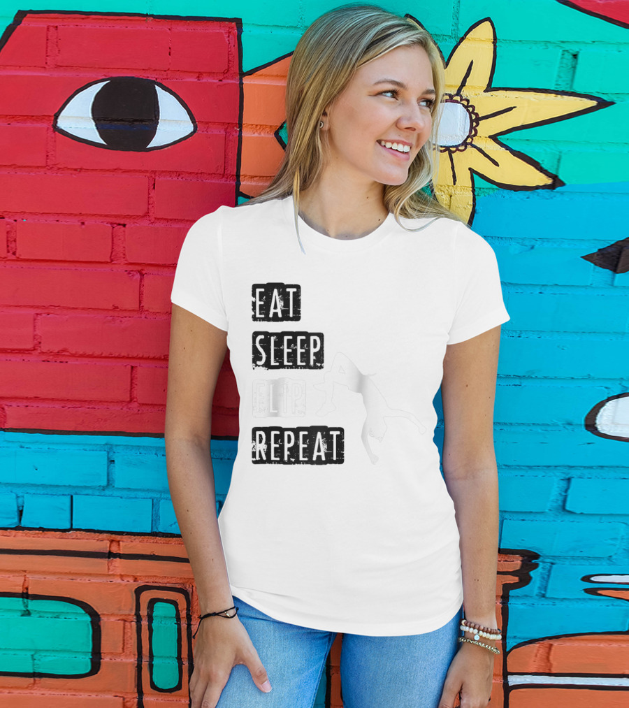 Gymnastics Eat Sleep Flip Repeat Gymnast T-Shirt