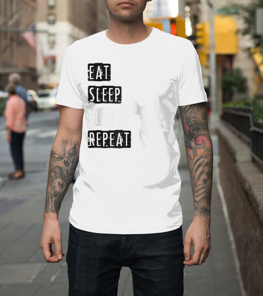 Gymnastics Eat Sleep Flip Repeat Gymnast T-Shirt