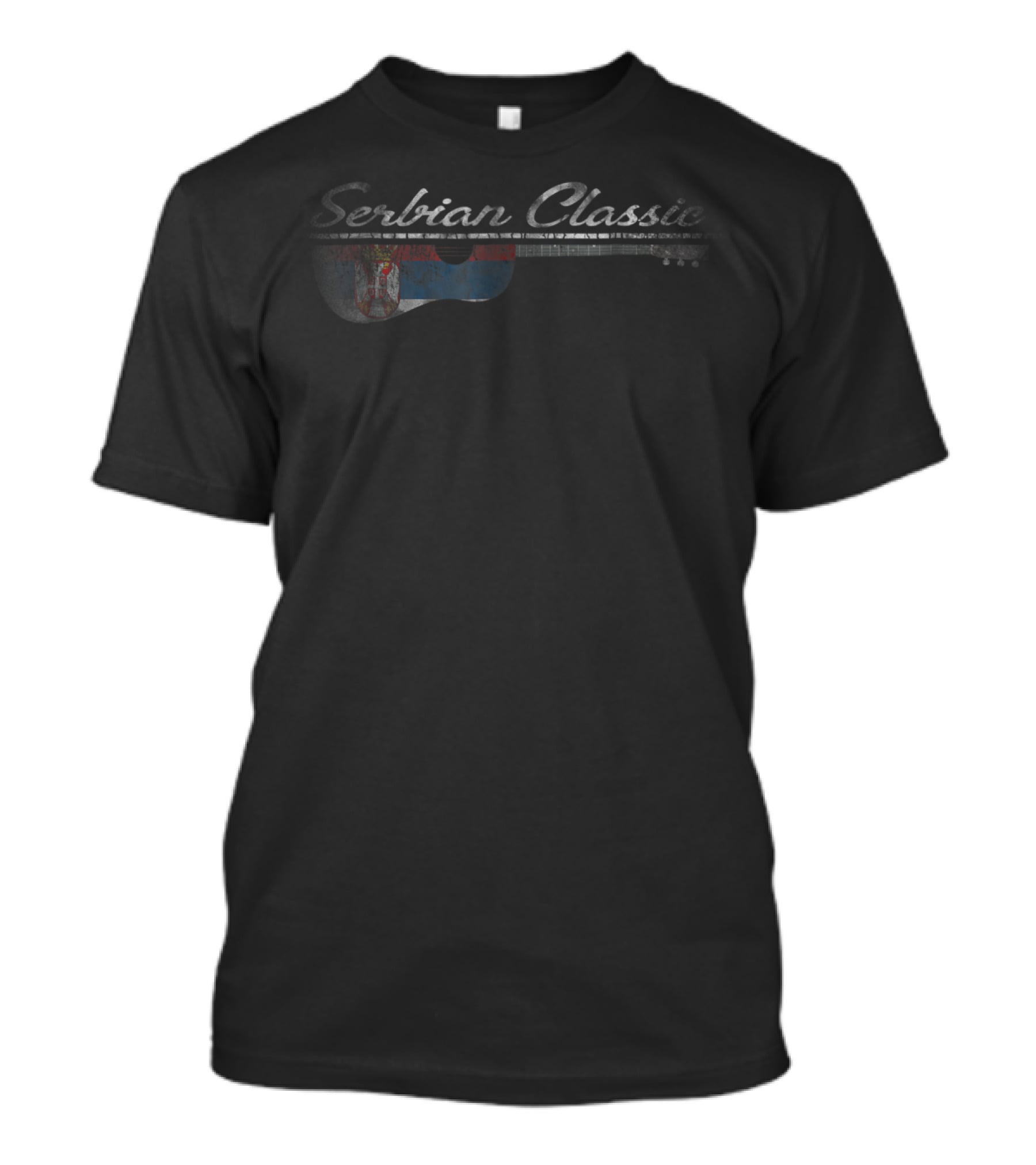 Serbian Classic Guitar Flag Original Music T-Shirt