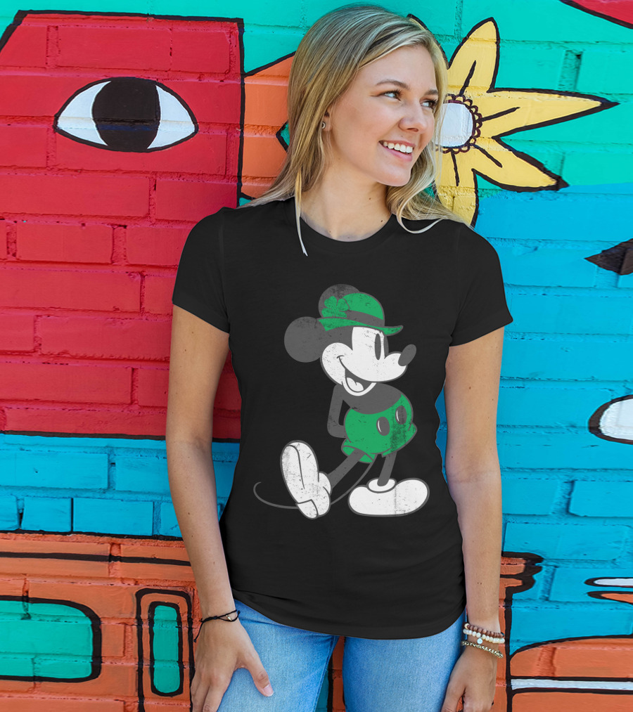 Disney Mickey Mouse Classic Green St. Patrick's Day Edition T-Shirt