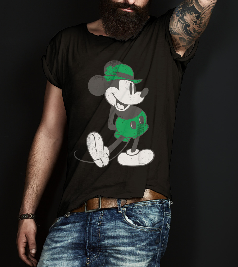 Disney Mickey Mouse Classic Green St. Patrick's Day Edition T-Shirt
