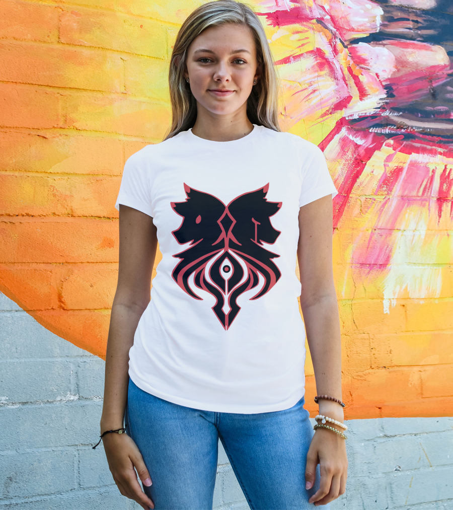 Aaron Lycan Twin Wolf Emblem T-Shirt