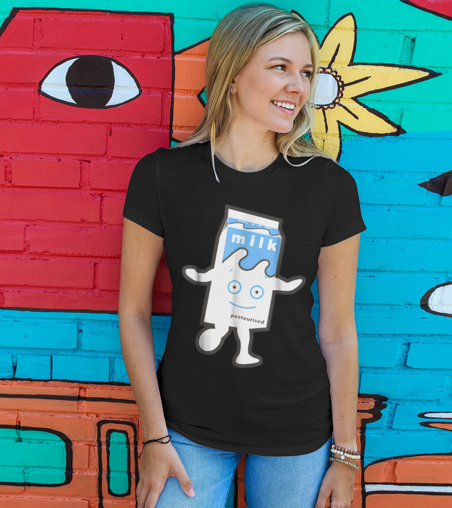 Blur Milky Milk Pasteurised Smiling Carton T-Shirt