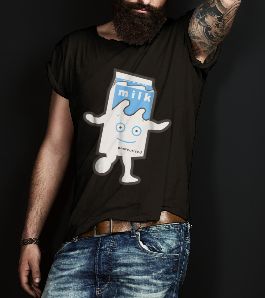Blur Milky Milk Pasteurised Smiling Carton T-Shirt