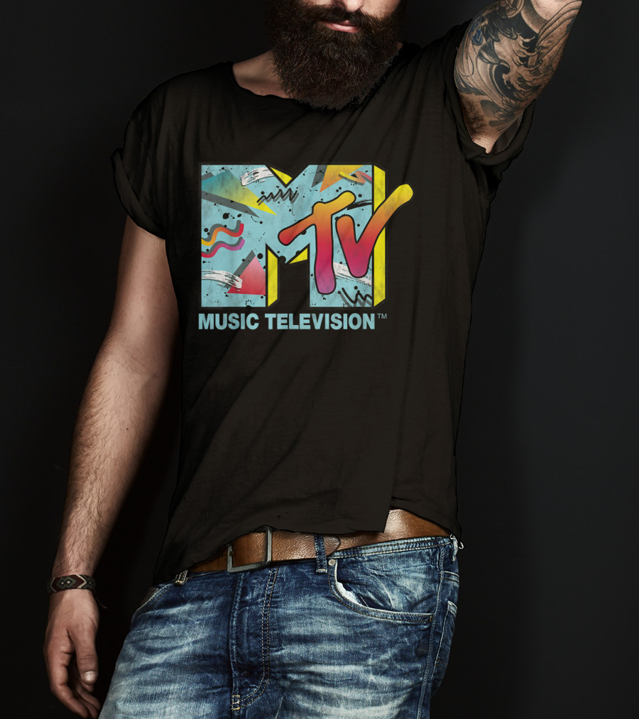 MTV Music Television Vibrant Retro 80s T-Shirt