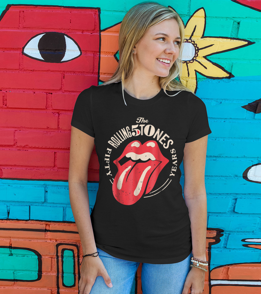 The Rolling Stones Fifty Years 5 Tongue Lips T-Shirt