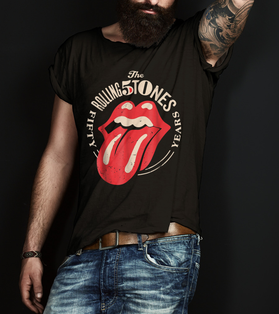 The Rolling Stones Fifty Years 5 Tongue Lips T-Shirt