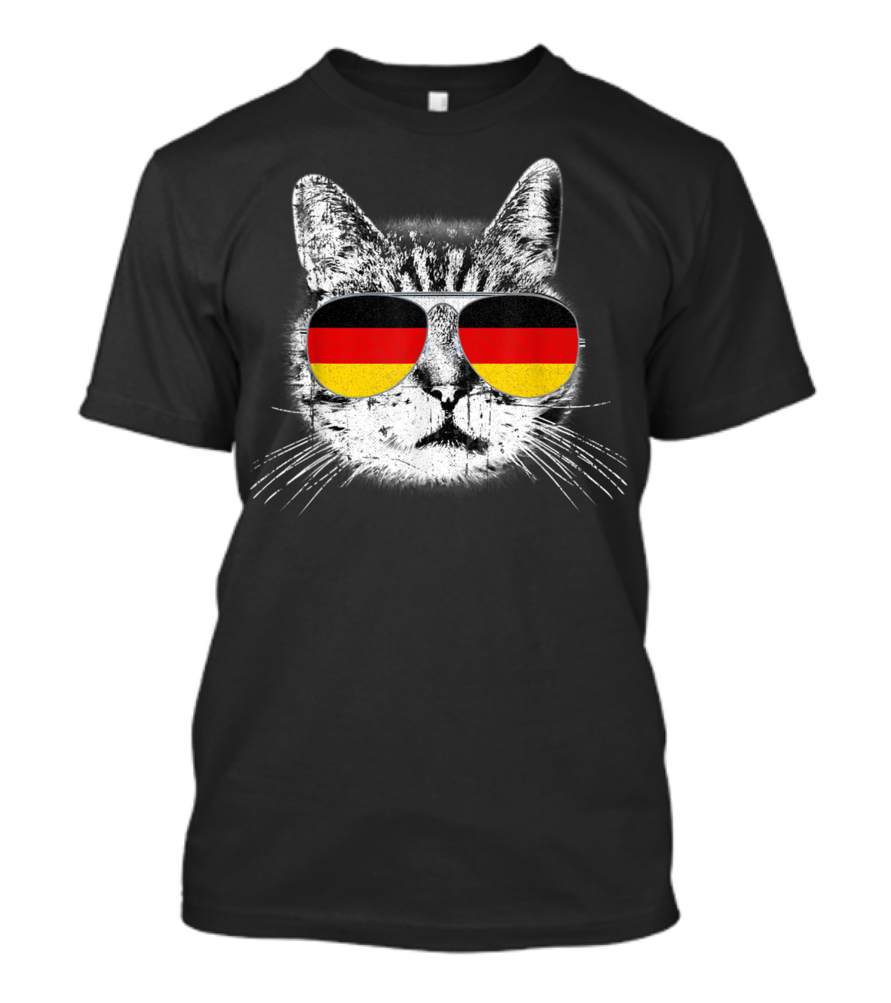 Cat With German Flag Sunglasses Heritage Pride Germany T-Shirt