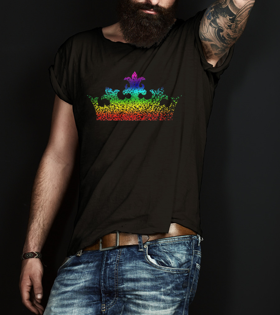 King Queen Crown Rainbow Gay Pride T-Shirt