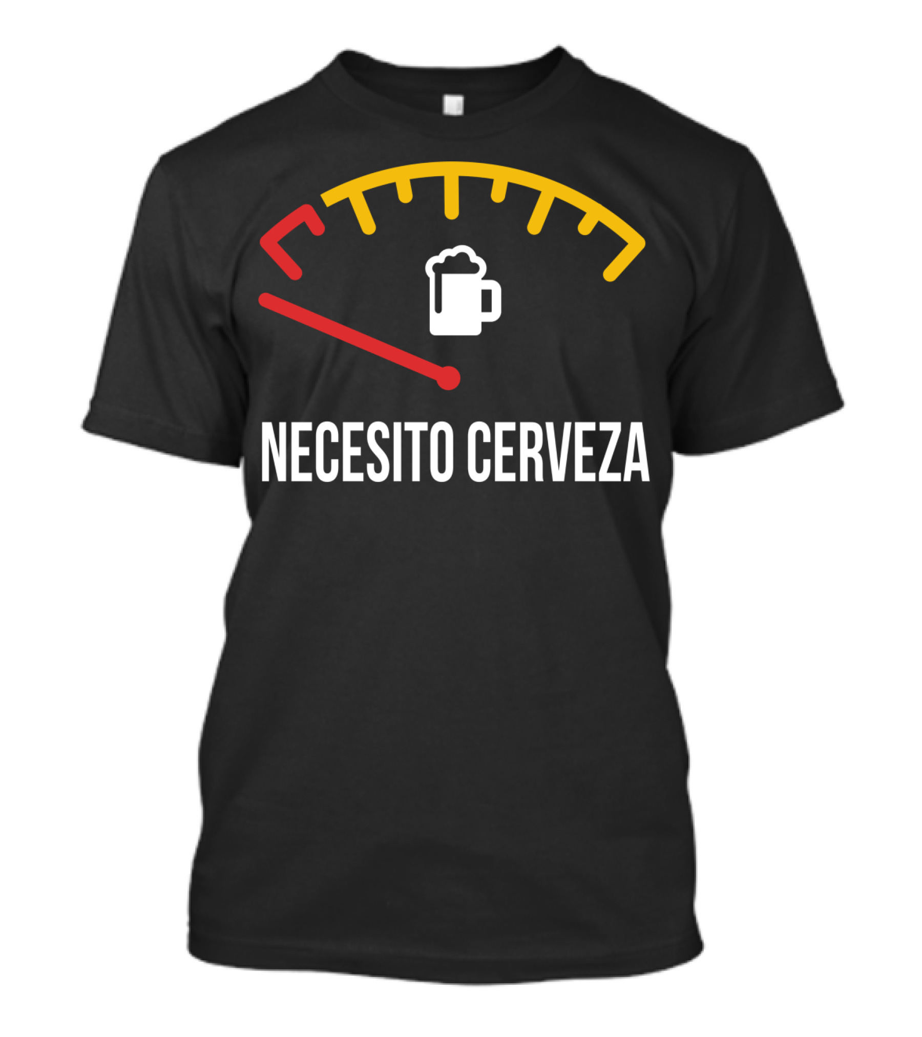 Necesito Cerveza Beer Gauge Funny Spanish T-Shirt