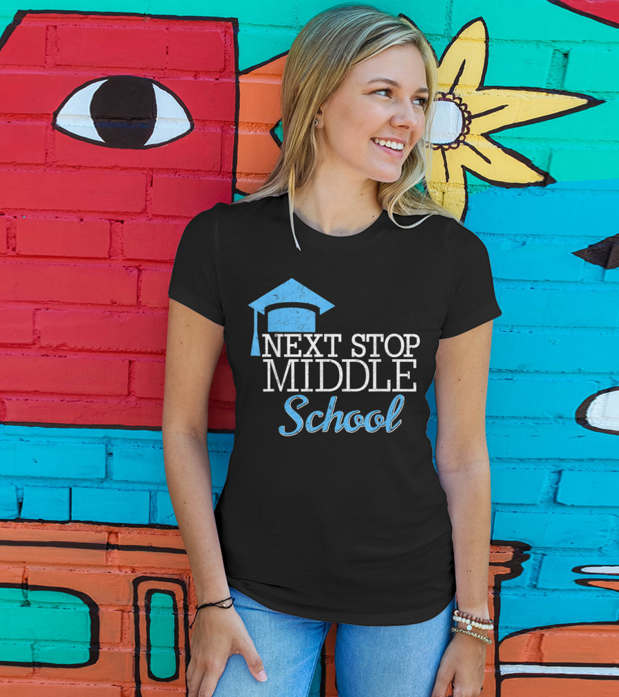 Next Stop Middle School Graduation Cap T-Shirt