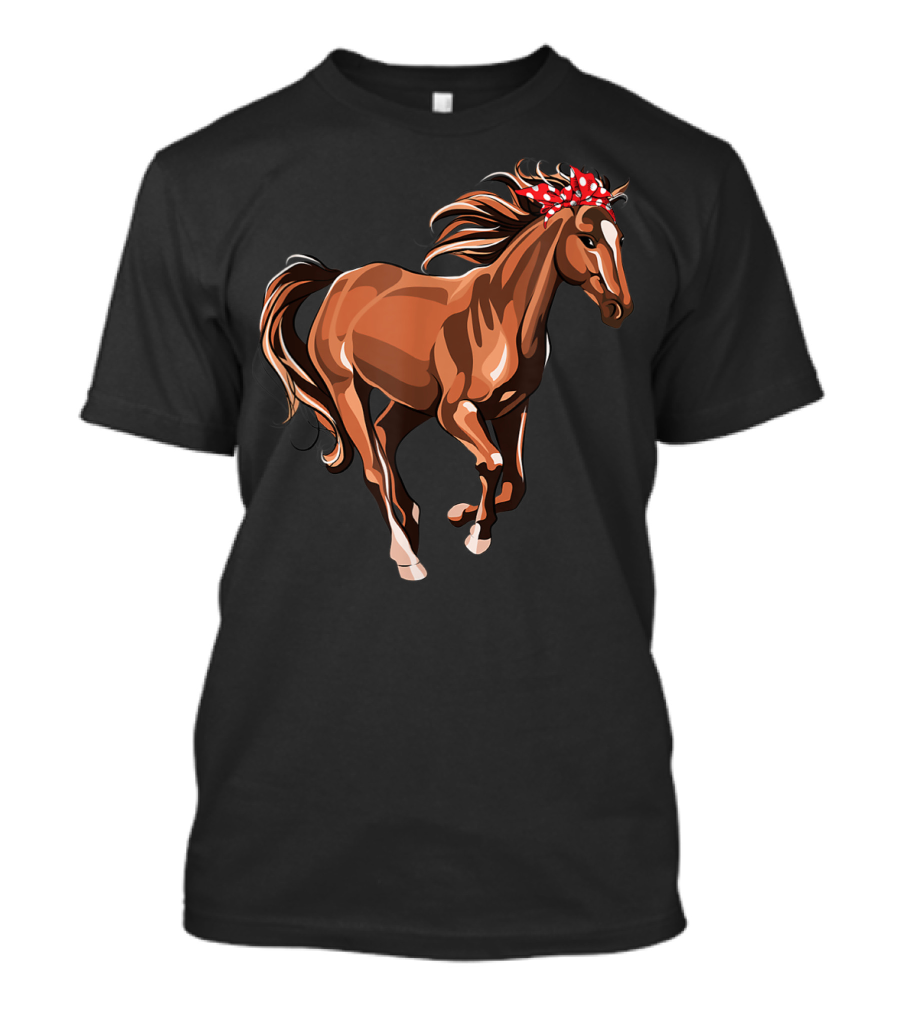 Funny Horse Mom Red Bandana T-Shirt